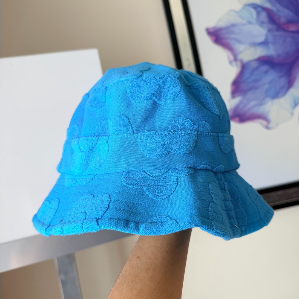 Bright Blue Flower Bucket Hat – Perfect for Raves & Festivals